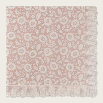 FLOWER PAPER NAPKIN IN PINK - 20 PACK