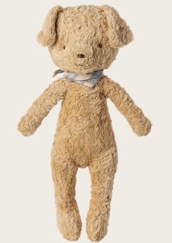 PLUSH VINTAGE DOG IN SOFT SAND