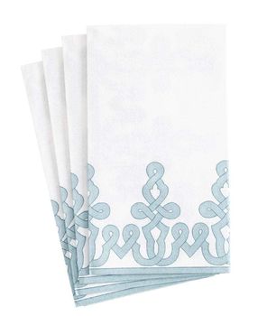 STONE BLUE DESIGN LINEN PAPER BUFFET NAPKIN 12 PACK