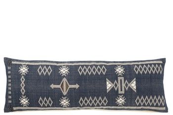 BLUE ETHNI COTTON MIX LONG CUSHION 100x35cm BLUE ETHNI COTTON MIX LONG CUSHION 100x35cm