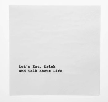 LETS EAT DRINK....LUNCH PAPER NAPKINS 20 PACK