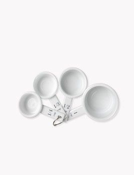 WHITE ENAMEL MEASURING CUPS