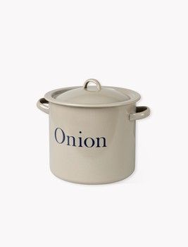 ENAMEL ONION STORAGE IN TRUFFLE
