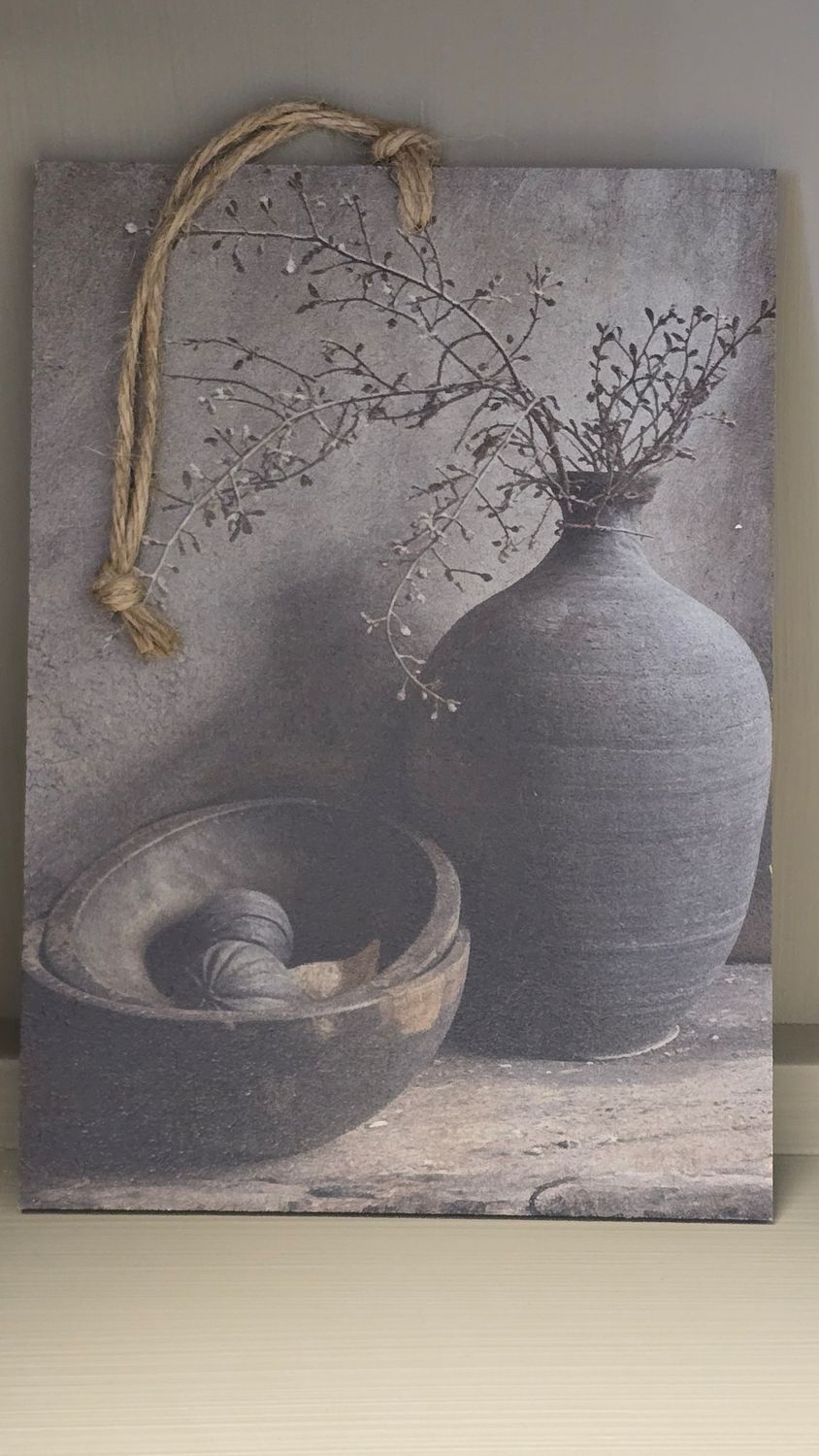 ANTIQUE JUG AND BOWLS IMAGE ON AN A5 DECOR BOARD ANTIQUE JUG AND BOWLS IMAGE ON AN A5 DECOR BOARD