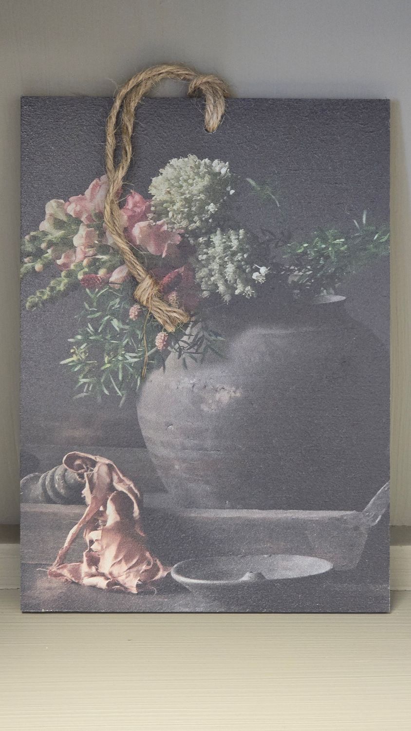 BOUQUET IN A VINTAGE POT IMAGE ON AN A5 DECOR BOARD BOUQUET IN A VINTAGE POT IMAGE ON AN A5 DECOR BOARD