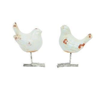 BLUE GLAZED TERRACOTTA BIRD