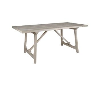 WHITE WASHED PINE WOOD DINING TABLE