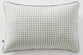 EUCALYPTUS GINGHAM CUSHION 60x40cm EUCALYPTUS GINGHAM CUSHION 60x40cm