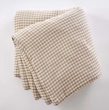 BEIGE GINGHAM END OF BED RUNNER 90x200cm BEIGE GINGHAM END OF BED RUNNER 90x200cm