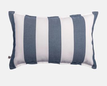 NOA STRIPE OUTDOOR CUSHION IN MIDNIGHT 40x60cm