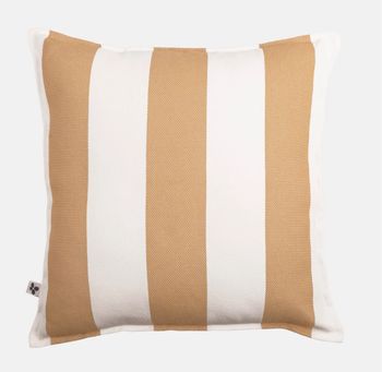 NOA STRIPE OUTDOOR CUSHION IN OCHRE 60x60cm