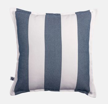 NOA STRIPE OUTDOOR CUSHION IN MIDNIGHT 60x60cm