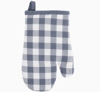 GINGHAM OVEN GLOVE IN BLUE GINGHAM OVEN GLOVE IN BLUE