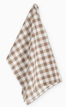 SET OF 2 GINGHAM TEA TOWELS IN BEIGE SET OF 2 GINGHAM TEA TOWELS IN BEIGE
