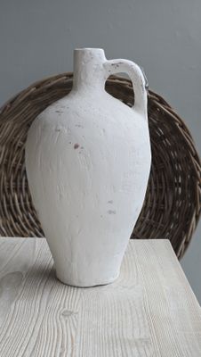WHITE WASHED ANATOLIAN JUG WHITE WASHED ANATOLIAN JUG