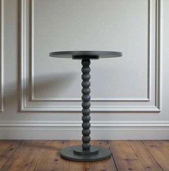 NUTMEG BOBBLE LEG ROUND SIDE TABLE NUTMEG BOBBLE LEG ROUND SIDE TABLE