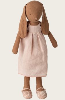 BUNNY SIZE 3 IN A PINK LINEN DRESS AND SHOES