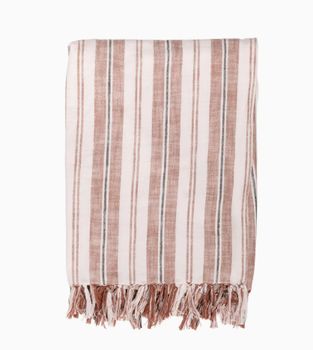 INDIRA STRIPE THROW IN TERRACOTTA 150x200cm INDIRA STRIPE THROW IN TERRACOTTA 150x200cm