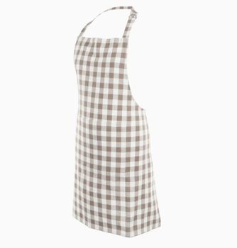 BEIGE GINGHAM APRON