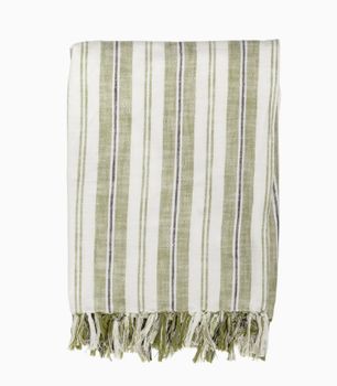 INDIRA STRIPE THROW IN GREEN 150x200cm