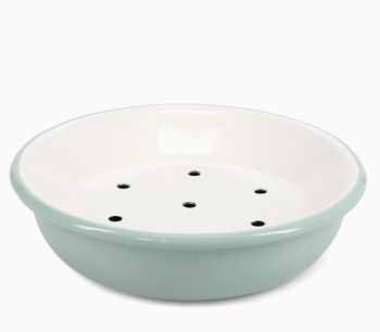 ENAMEL 2 PART SOAP DISH IN DUCKEGG