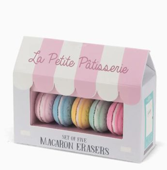 SET OF 5 MACARON ERASERS