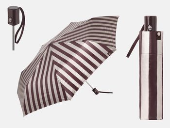 LUXTRA AUTO FOLDING UMBRELLA - BROWN