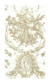 GOLD TOILE PAPER BUFFET NAPKINS 15 PACK