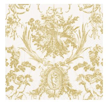 GOLD TOILE DINNER NAPKIN 20 PACK