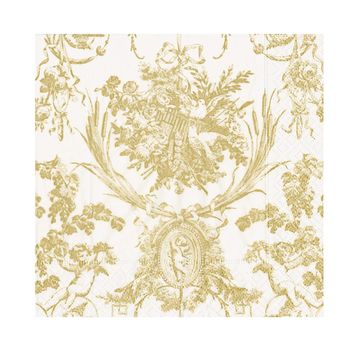 GOLD TOILE PAPER LUNCH NAPKIN 20 PACK
