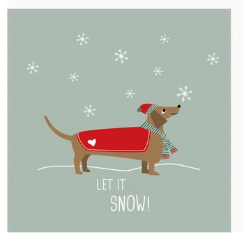 LET IT SNOW PUPPY COCKTAIL PAPER NAPKINS 20 PACK
