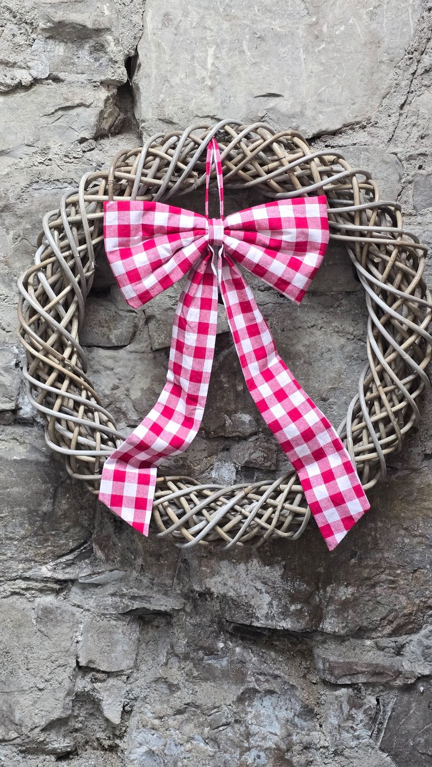 LARGE RED GINGHAM BOW LARGE RED GINGHAM BOW