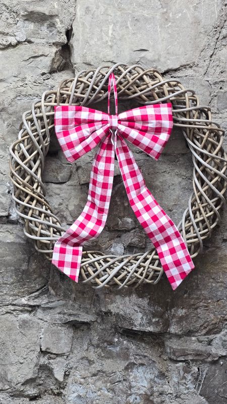 LARGE RED GINGHAM BOW