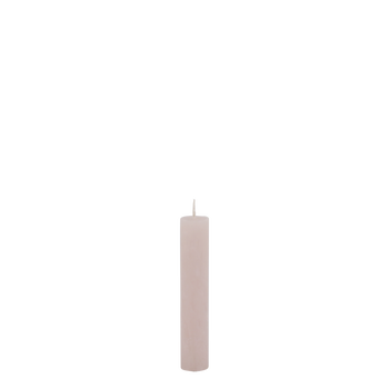SINGLE SHORT DINNER CANDLE DUSTY ROSE