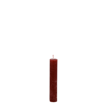 SINGLE SHORT DINNER CANDLE DARK RED