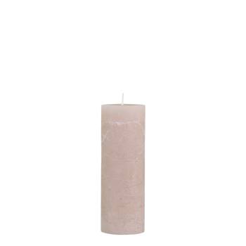 RUSTIC PILLAR CANDLE DUSTY ROSE 20x7cm