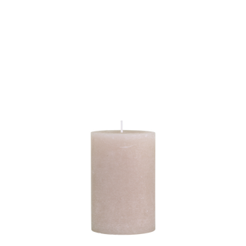 RUSTIC PILLAR CANDLE DUSTY ROSE 15x10cm