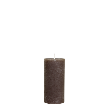 RUSTIC PILLAR CANDLE IN COFFEE 15x7cm