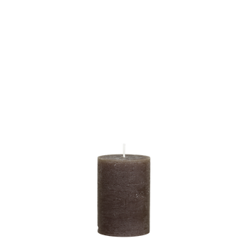 RUSTIC PILLAR CANDLE IN COFFEE 10x7cm
