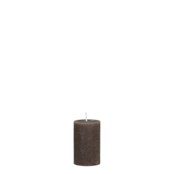 RUSTIC PILLAR CANDLE IN COFFEE 8x5cm