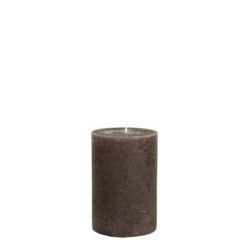 RUSTIC PILLAR CANDLE IN COFFEE 15x10cm