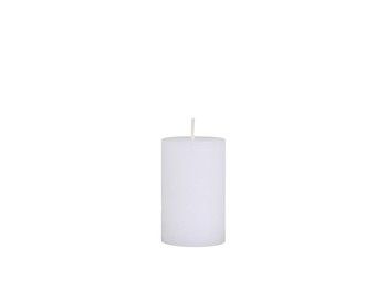 RUSTIC PILLAR CANDLE - 8x5cm - WHITE