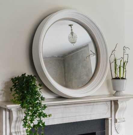 FELIX RAISED EDGE WHITE FRAME MIRROR FELIX RAISED EDGE WHITE FRAME MIRROR