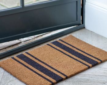 ELSTONE COIR BANDED LINE DOORMAT IN SMALL