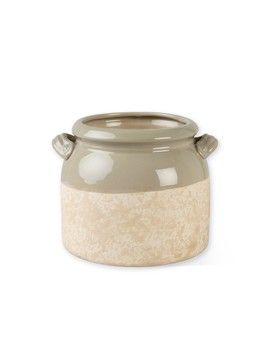 STRATFORD POT WITH HANDLES IN FLINT STRATFORD POT WITH HANDLES IN FLINT