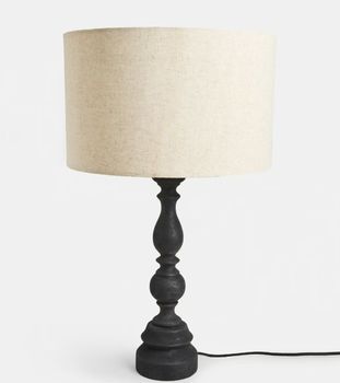 FREYA BALUSTRADE LAMP BASE WITH DRUM SHADE