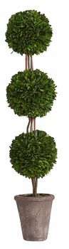 PRESERVED BOXWOOD TOPIARY TRIPLE BALL PRESERVED BOXWOOD TOPIARY TRIPLE BALL