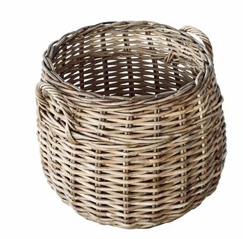 BEATY ROUND BASKET WITH HANDLES