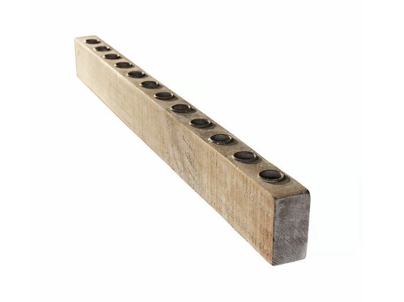 12 CANDLE HOLDER IN SOLID PINE