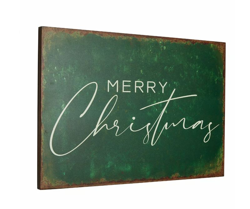 MERRY CHRISTMAS METAL SIGN MERRY CHRISTMAS METAL SIGN